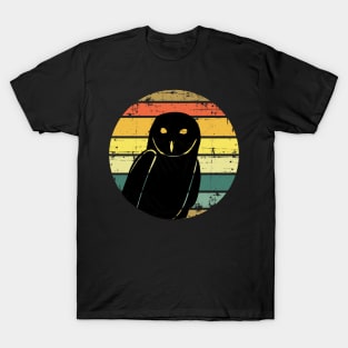 Snowy Owl Vintage Retro Sunset T-Shirt